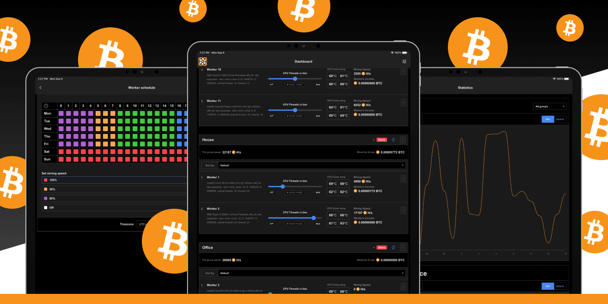 Use CryptoTab Farm on your tablet
