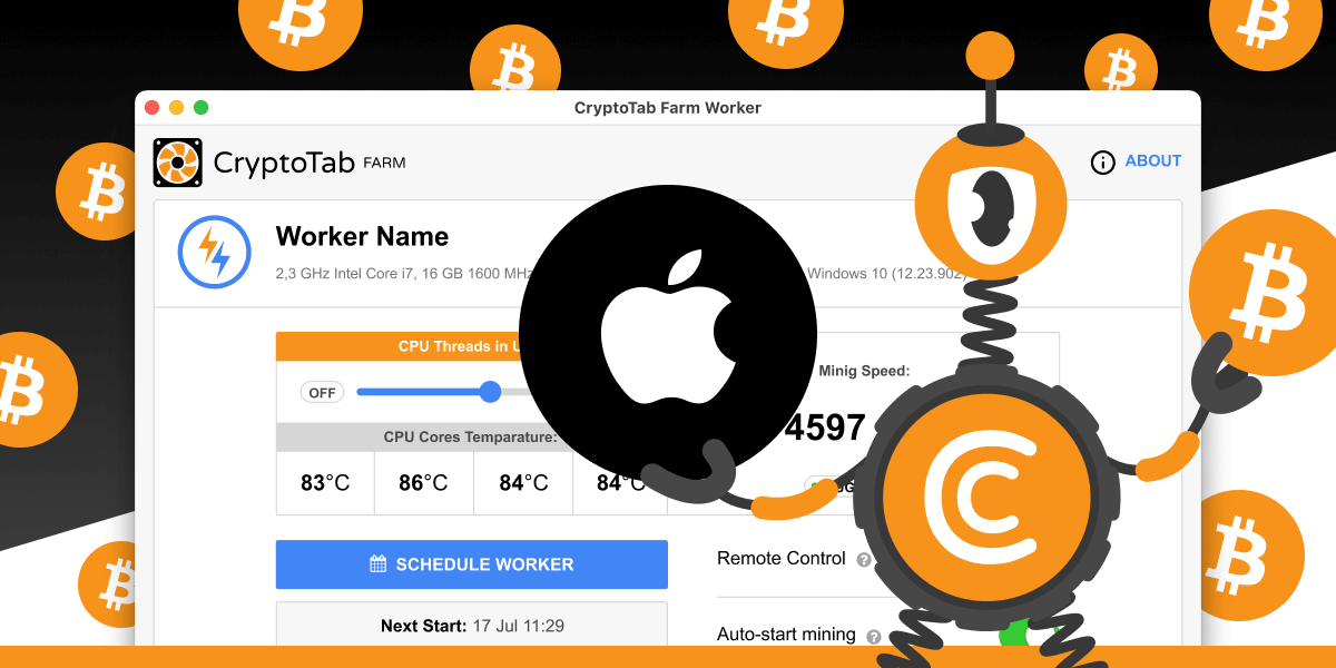 CryptoTab Farm now on macOS