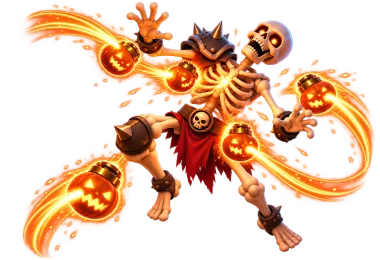A monster under attack